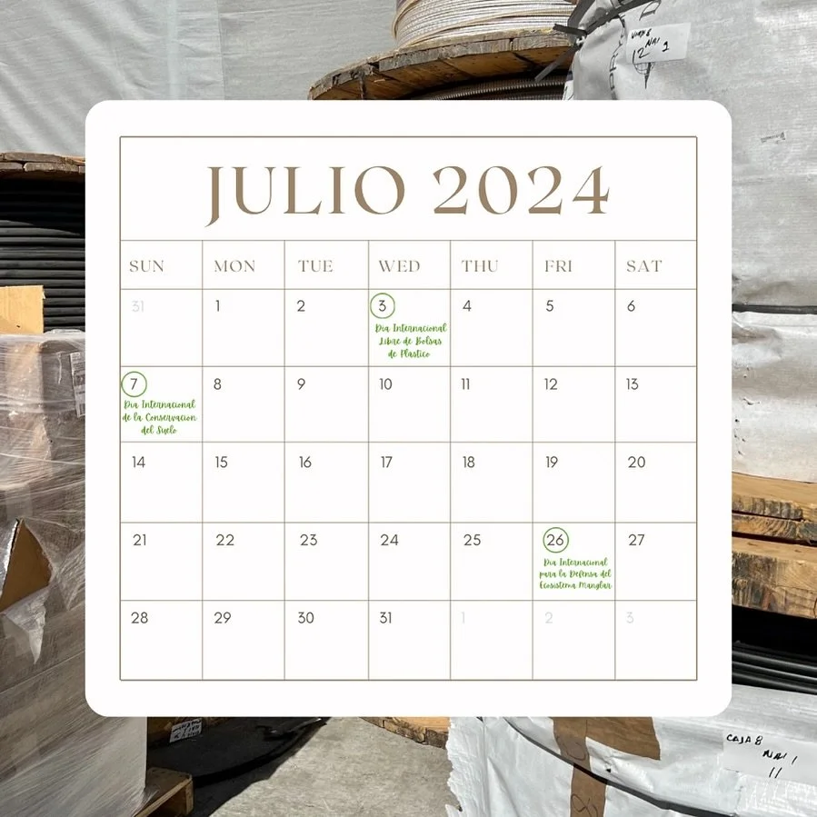 &iexcl;Bienvenido Julio 💚!

Que este mes sea tu oportunidad para empezar a hacer las cosas bien, para crear nuevos h&aacute;bitos que ayuden a preservar nuestro planeta. 

Estas son los d&iacute;as importantes del mes de julio seg&uacute;n el Calend