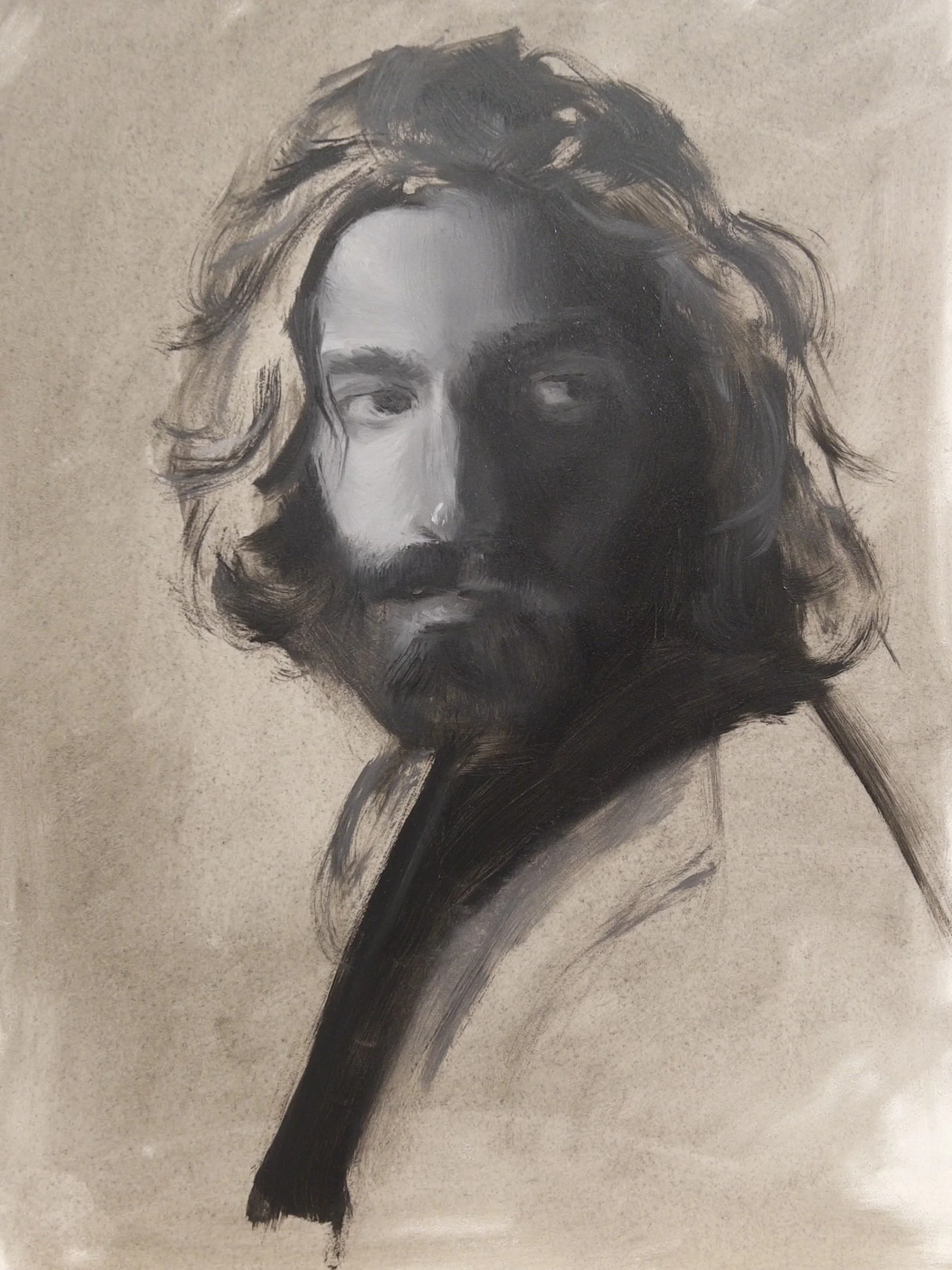 Alla prima value study, oil on panel, 9x12, 2025