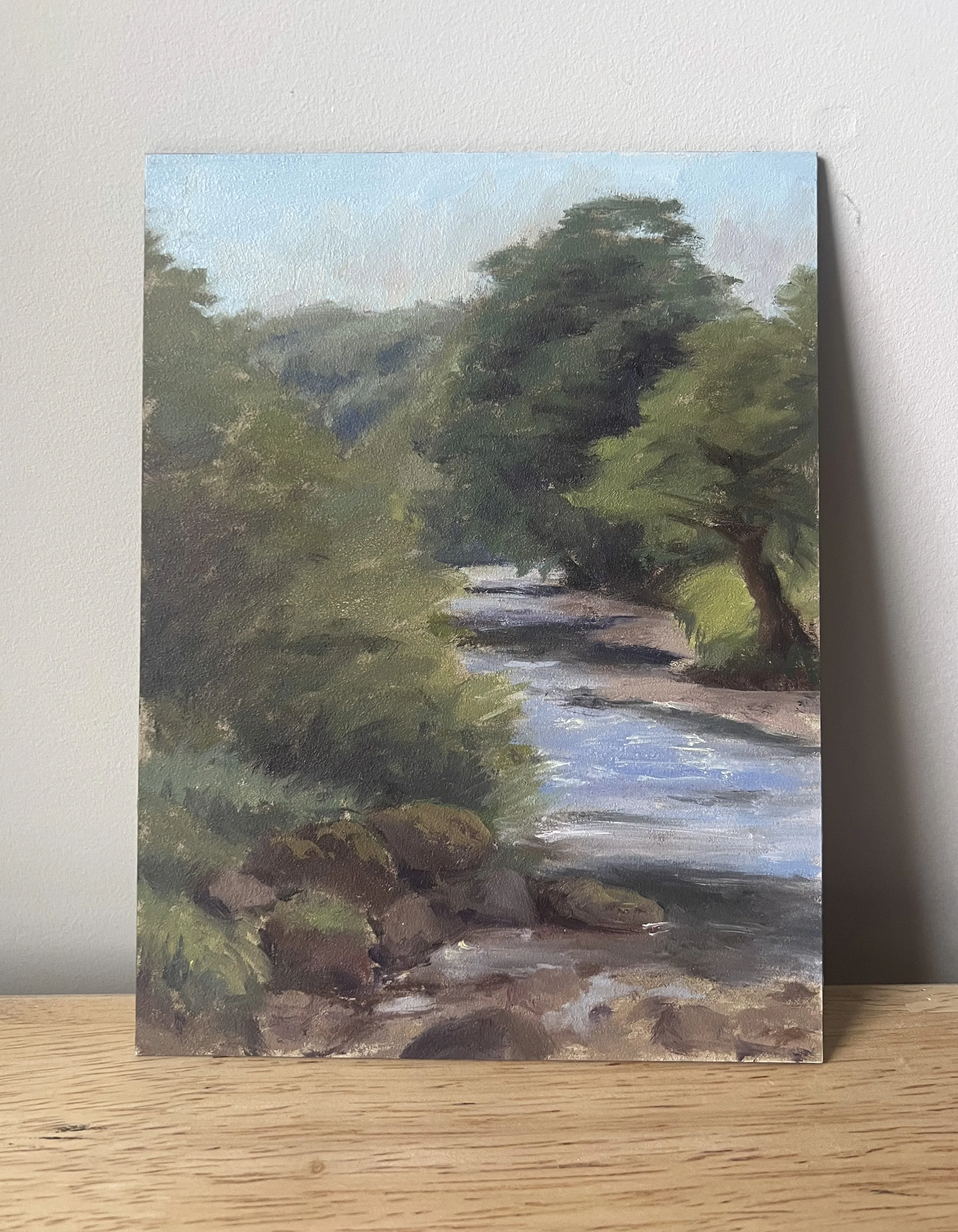 Yorkshire River Original Oil Painting