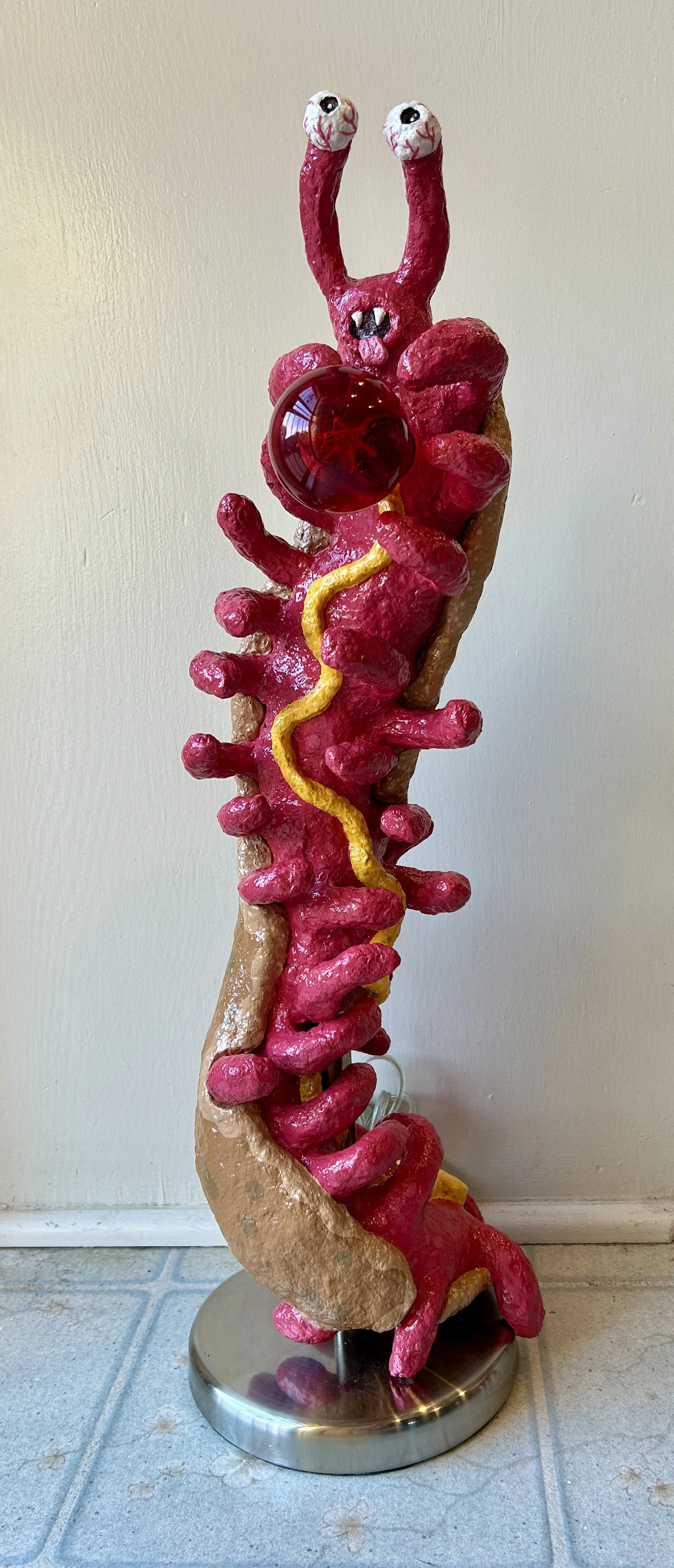 Hotdog Caterpillar Lamp (off)