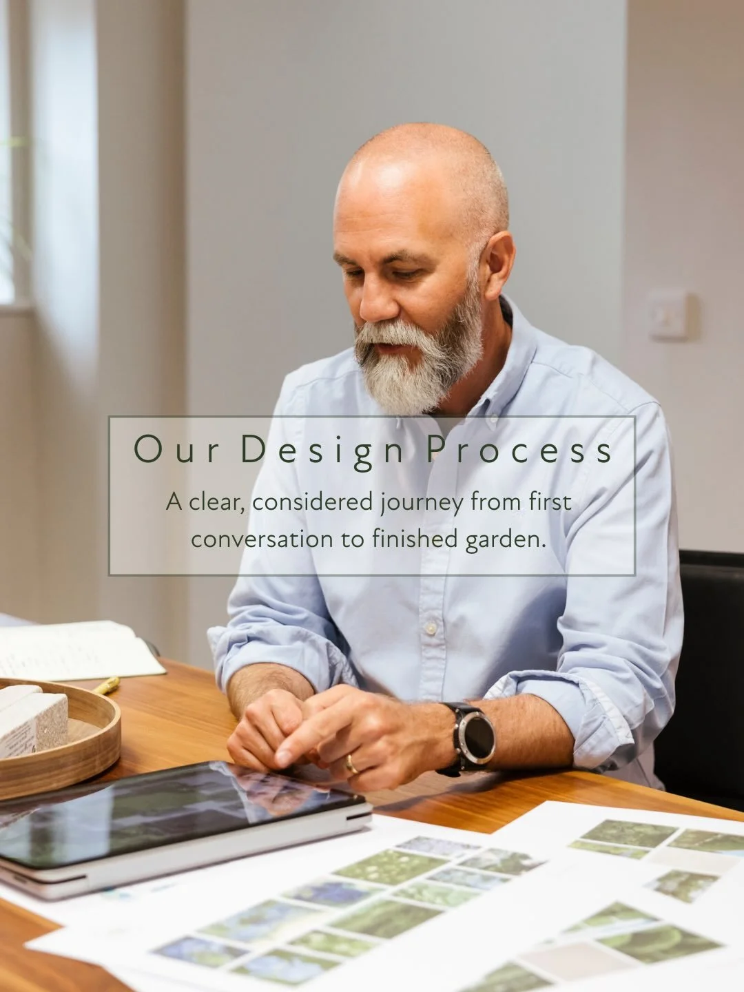 D e s i g n  P r o c e s s 

Clarity is at the heart of how we work.

From the first conversation to the final details on site, our process is designed to feel calm, considered and transparent. We guide our clients through each stage with clear commu