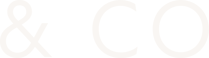 Black background with white text reading '& CO'.