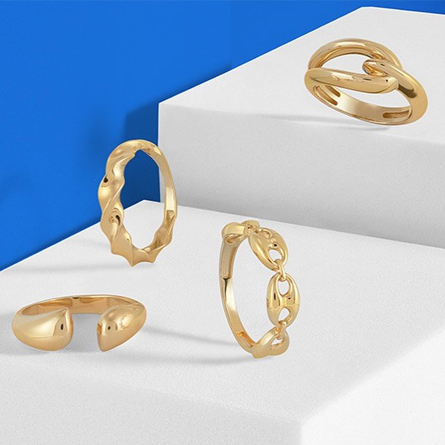 Gold rings are like the perfect espresso shot&mdash;small but powerful and instantly uplifting. ☕ Which one is your favorite? 
.
.
.
#QuietLuxury #gold #migm #mayisgoldmonth #GoldRging