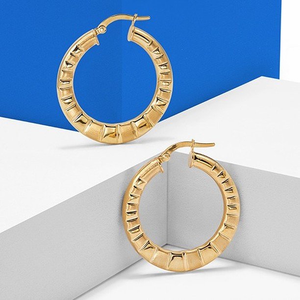 Keep your style on point and 'in the loop' with gold hoops&mdash;undeniably ear-resistible and forever chic. ✨ 
.
.
.
#MayIsGoldMonth #migm #Gold #fashion #hoops