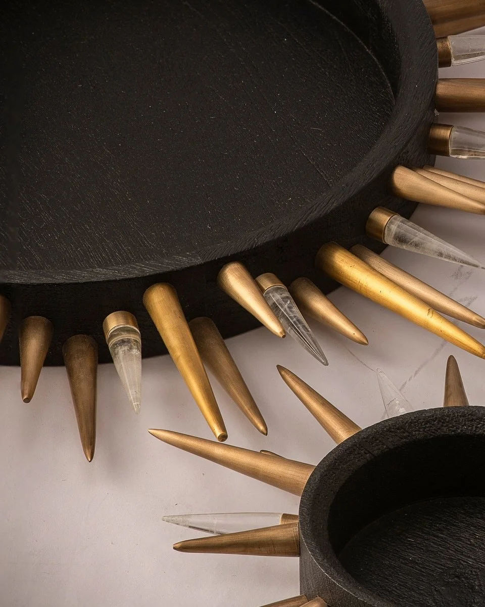 The Piton Tray from @opamecollective began as an experiment &mdash; charred oak, blackened by fire, revealing an ancient texture with its own quiet rhythm. Rather than smoothing it away, the designers embraced the contrast &mdash; the tension, the ce