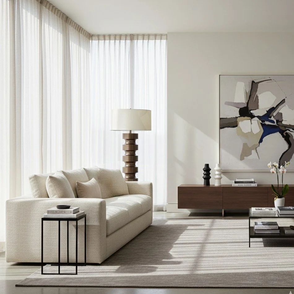 The Parker Floor Lamp from @allanknightdallas &mdash; a study in streamlined elegance.

With its elongated silhouette and refined presence, Parker brings a sculptural quietude to any room. Minimal in form yet rich in character, it casts a warm, focus