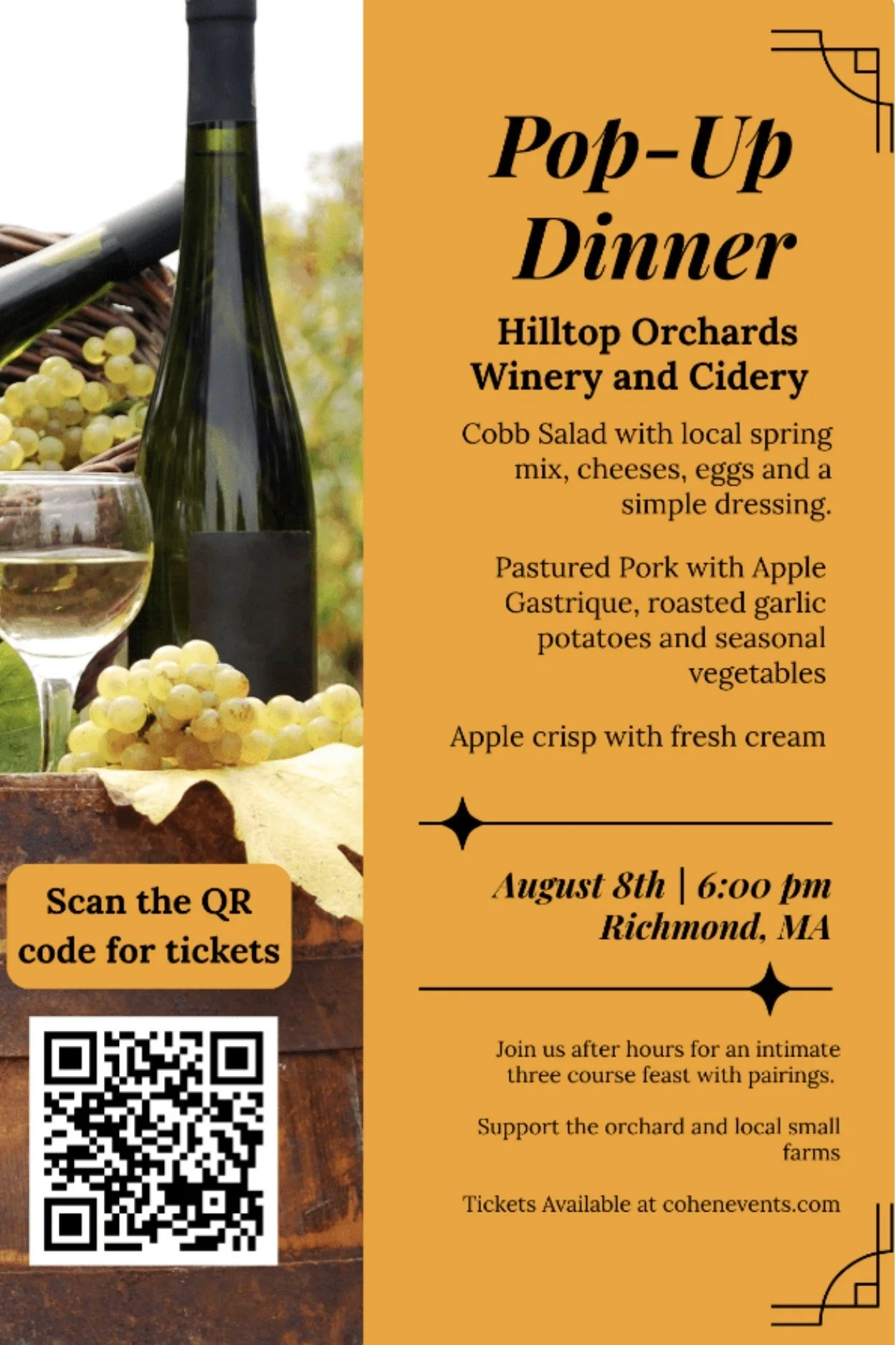 The Cohen Events Farm to Table Dinner