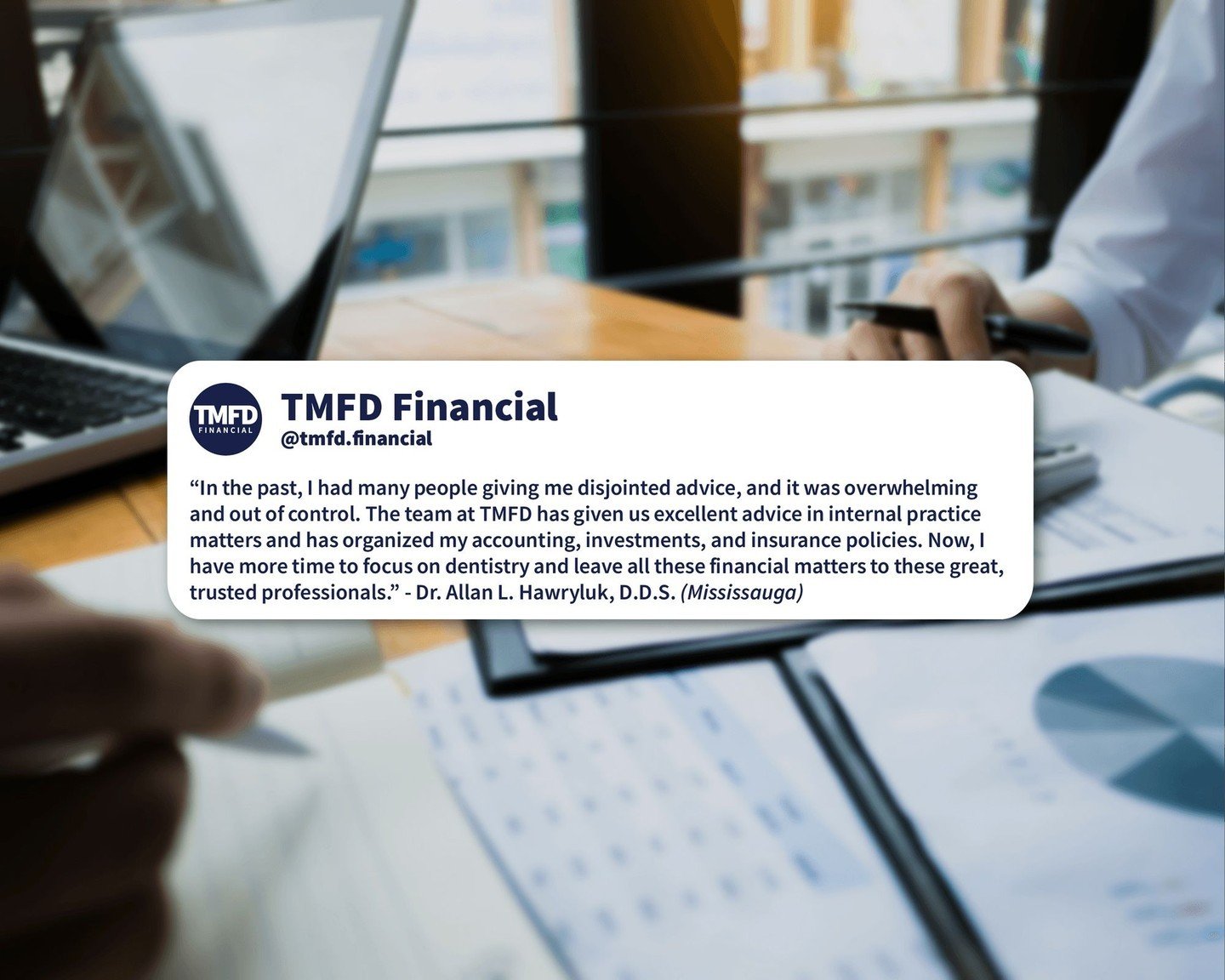 Thank you so much for your lovely words, Dr. Hawryluk! 

Our truest measure of success is client satisfaction, and we are thrilled to hear that we helped you fulfill your financial goals! 

Our team of financial professionals brings different areas o