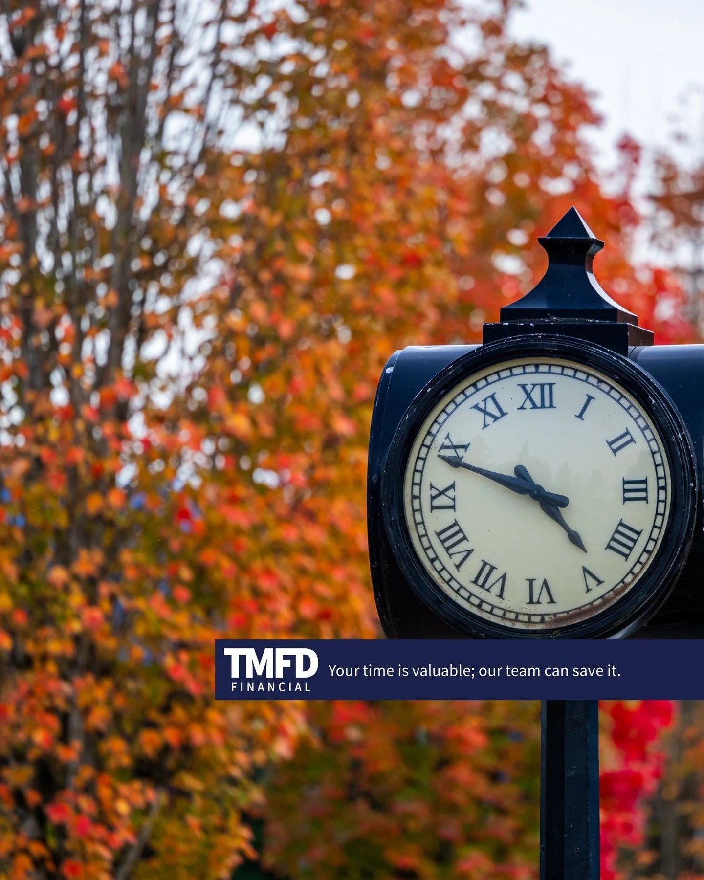 You can&rsquo;t go back in time (except with Daylight Savings!) &mdash; but you can take control of the future. ⏰

With TMFD&rsquo;s integrated financial services, dentists gain back hours each week to spend where it matters most &mdash; with clients