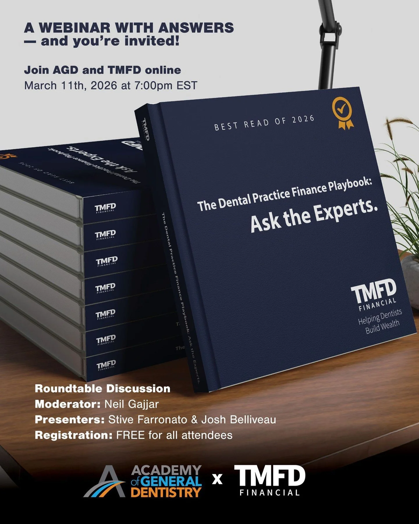 Financial clarity is the foundation of a successful practice. We are pleased to announce a collaborative webinar between @TMFD.Financial and the @ontario.agd, designed to provide principals and associates with a tactical roadmap for their most critic