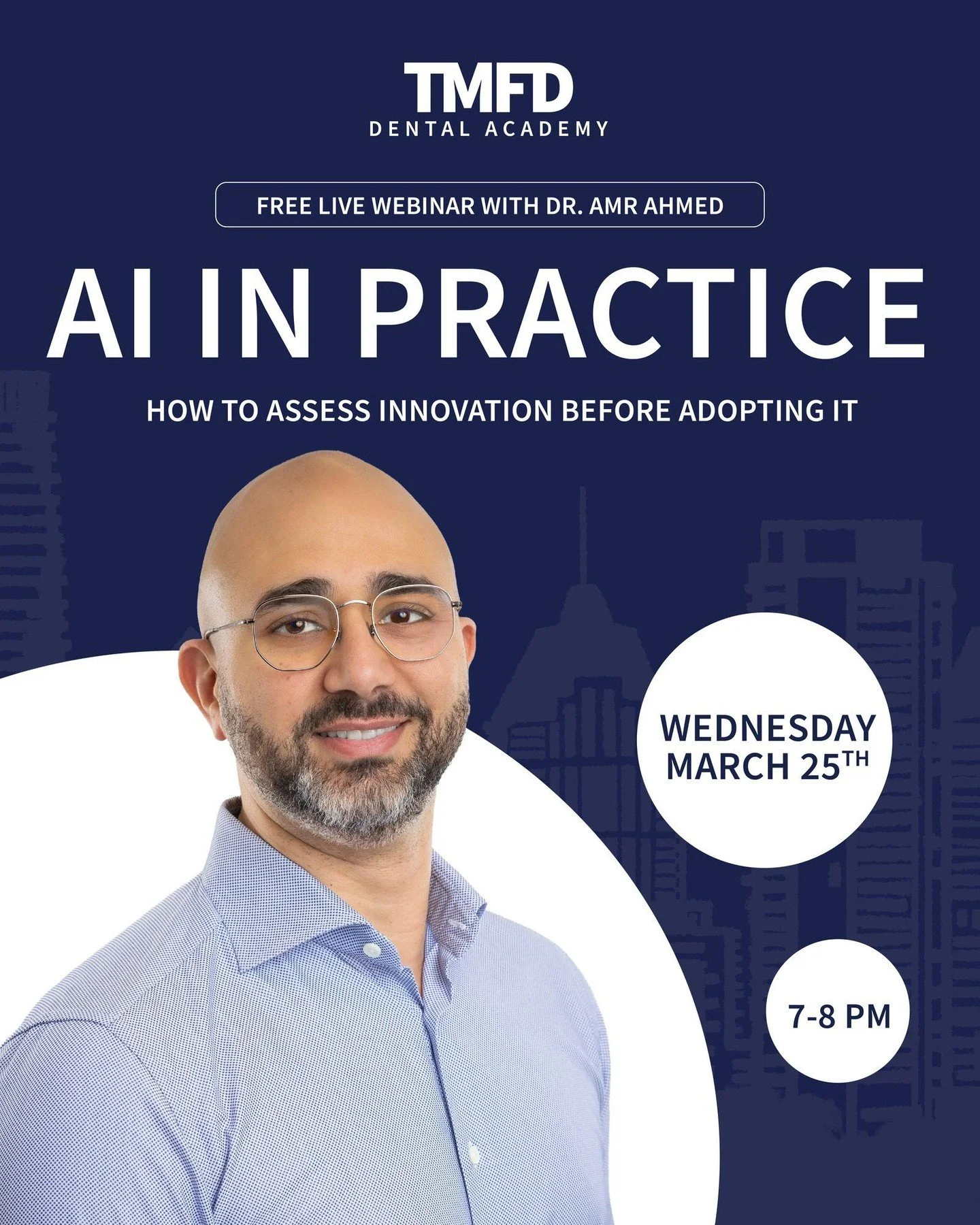 Registration closes in 48 hours. ⏳

AI is already reshaping oral healthcare in Ontario. The question isn't whether it will affect your practice. It's whether you'll be ready when it does.

On Wednesday, March 25, we're sitting down with Dr. Ahmed, Or