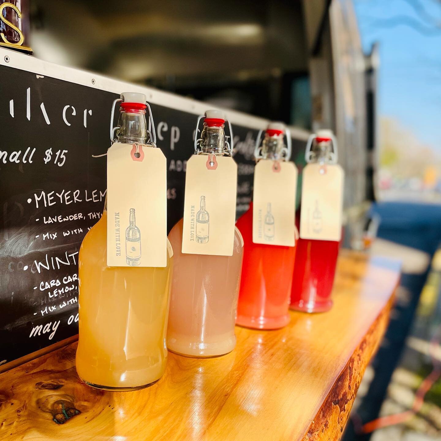 Hey guys! The sun is shining and we are almost SOLD OUT for the week! Make sure you get your order in for pickup today or stop by from 3:00-6:00 to grab your #cocktailmixers for the sunny weekend! #silverjulep #madewithlove #cocktailhour