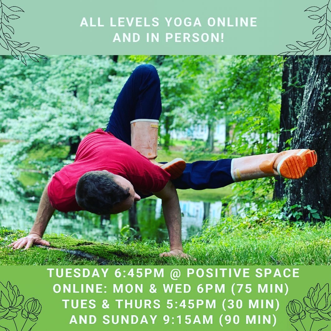 So grateful to everyone who took class yesterday morning online! You are all rocking my world and I appreciate you endlessly. I am doing a few online classes, some amazing mini classes and one in person class at Positive Space Yoga in Rehoboth:) Let&