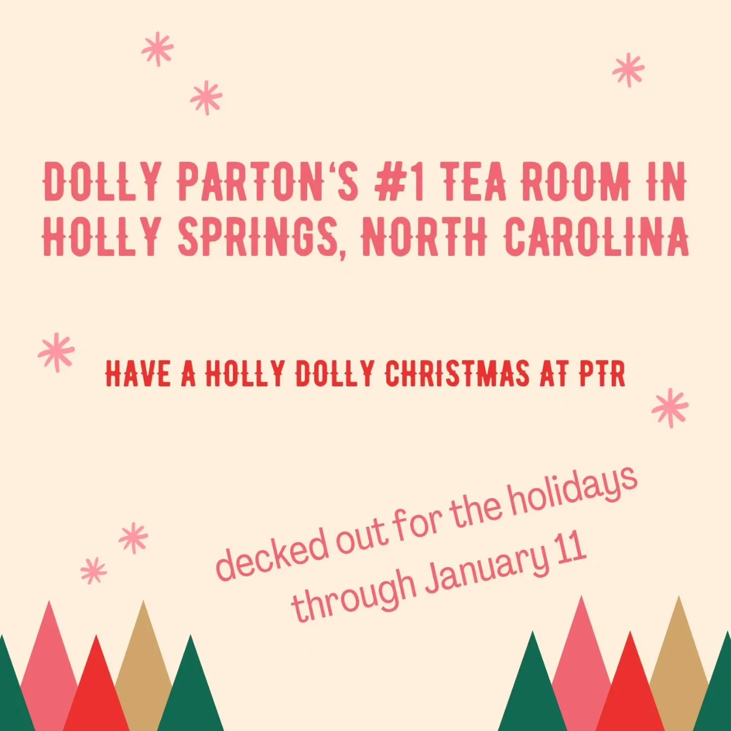 We're decorated through January 11... It's a great time to gift a PTR gift card!

#PTR #untraditional #NotYourMamasTeaRoom #DeckTheHalls