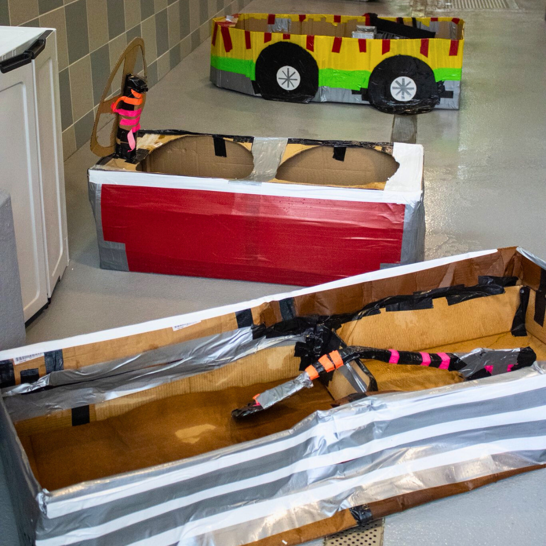 Cardboard yacht race entries