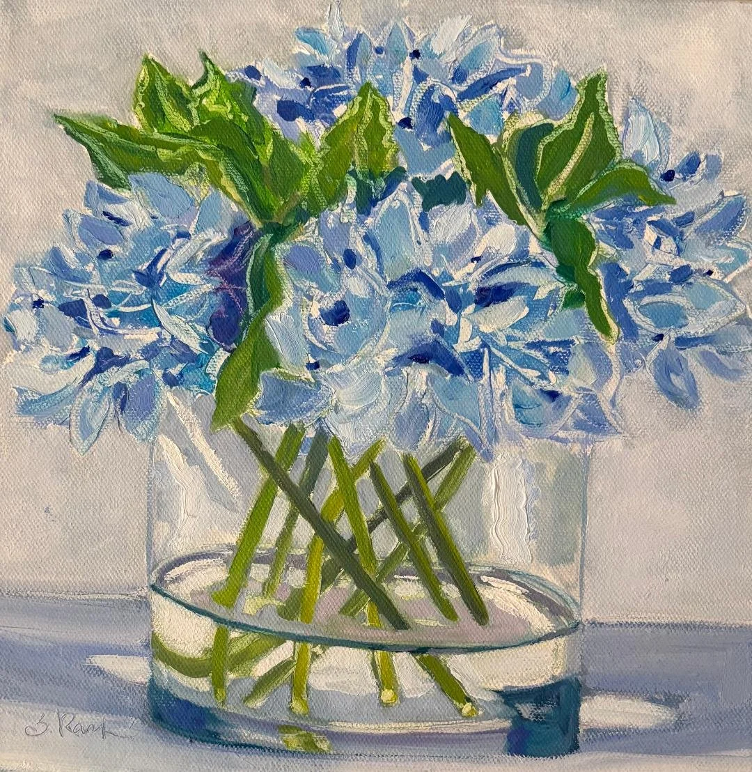 Blue Hydrangea in Vase