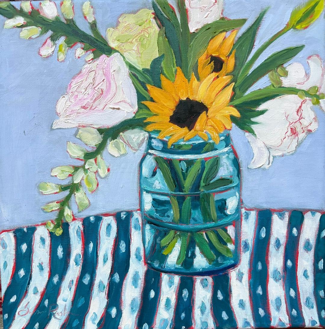 sunflower mason jar vase.jpg