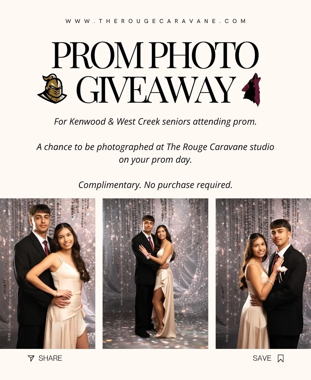 PROM GIVEAWAY SIGNUP &amp;RULES FOR KENWOOD &amp; WEST CREEK SENIORS