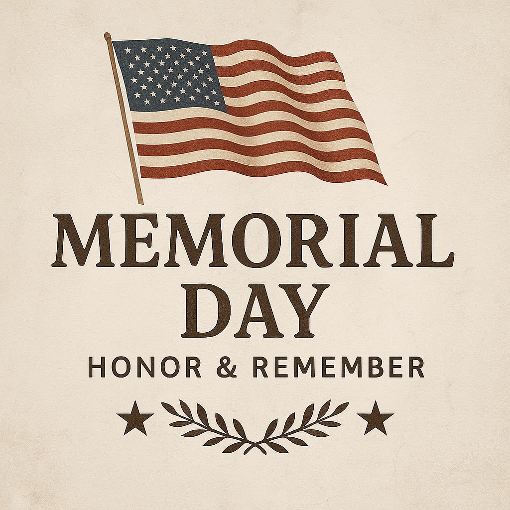Today we pause, we remember, and we honor.

Memorial Day isn&rsquo;t just a long weekend or the start of summer&mdash;it&rsquo;s a sacred reminder of the brave men and women who gave everything so we could live free.

We remember their courage.
We ca