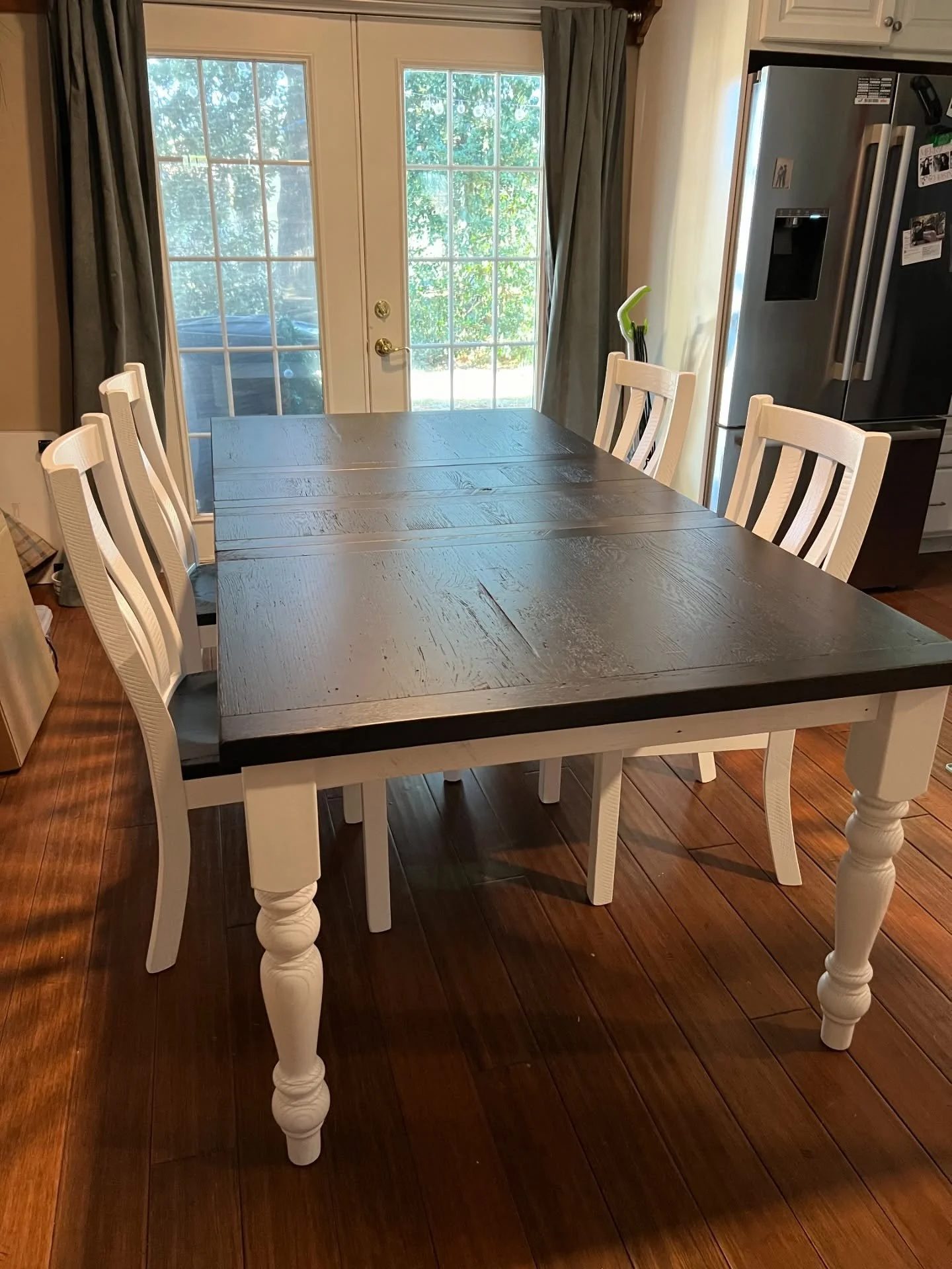 This one felt special.

The table arrived and instantly made the whole space breathe.
The colors tied into their kitchen perfectly &mdash; like it was always meant to be there.

But my favorite part?
Now they actually have room to gather. To host. To