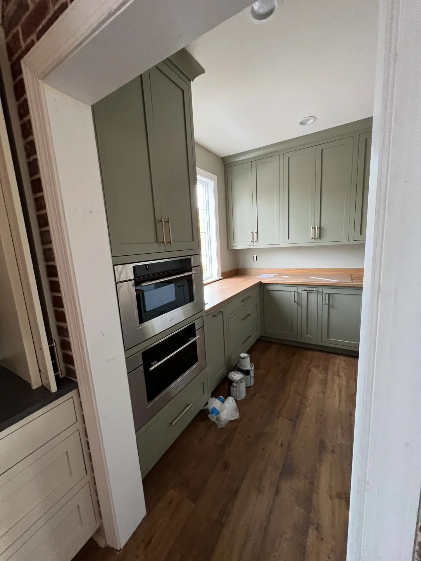 I am dancing into the weekend because this kitchen is almost done!