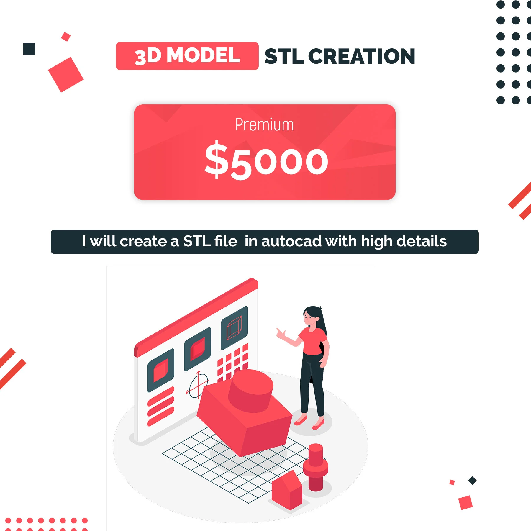 3D Model STL Creation (Professional)