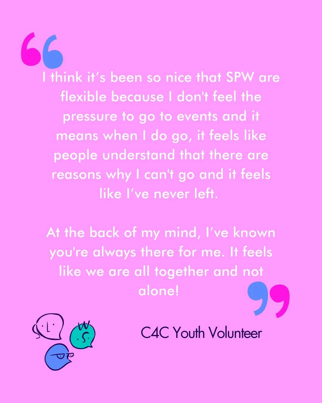 We chat with a C4C youth volunteer who has been part of the project for almost 3 years about what they&rsquo;ve learnt about themselves and what other organisations can do to support those from a Single Parent Household. 

If you work with or on beha