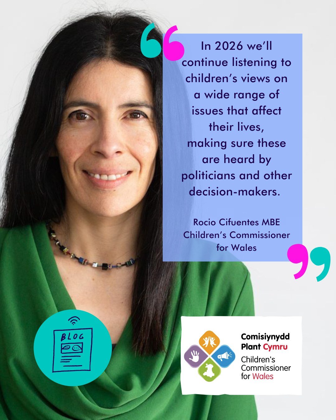 NEW SPOTLIGHT

This week we are spotlighting the fabulous work the Children's Commissioner for Wales is doing in support of our children across Wales. 

Hear about the resources and services on offer led by Rocio Cifuentes MBE over on our blog:
www.s