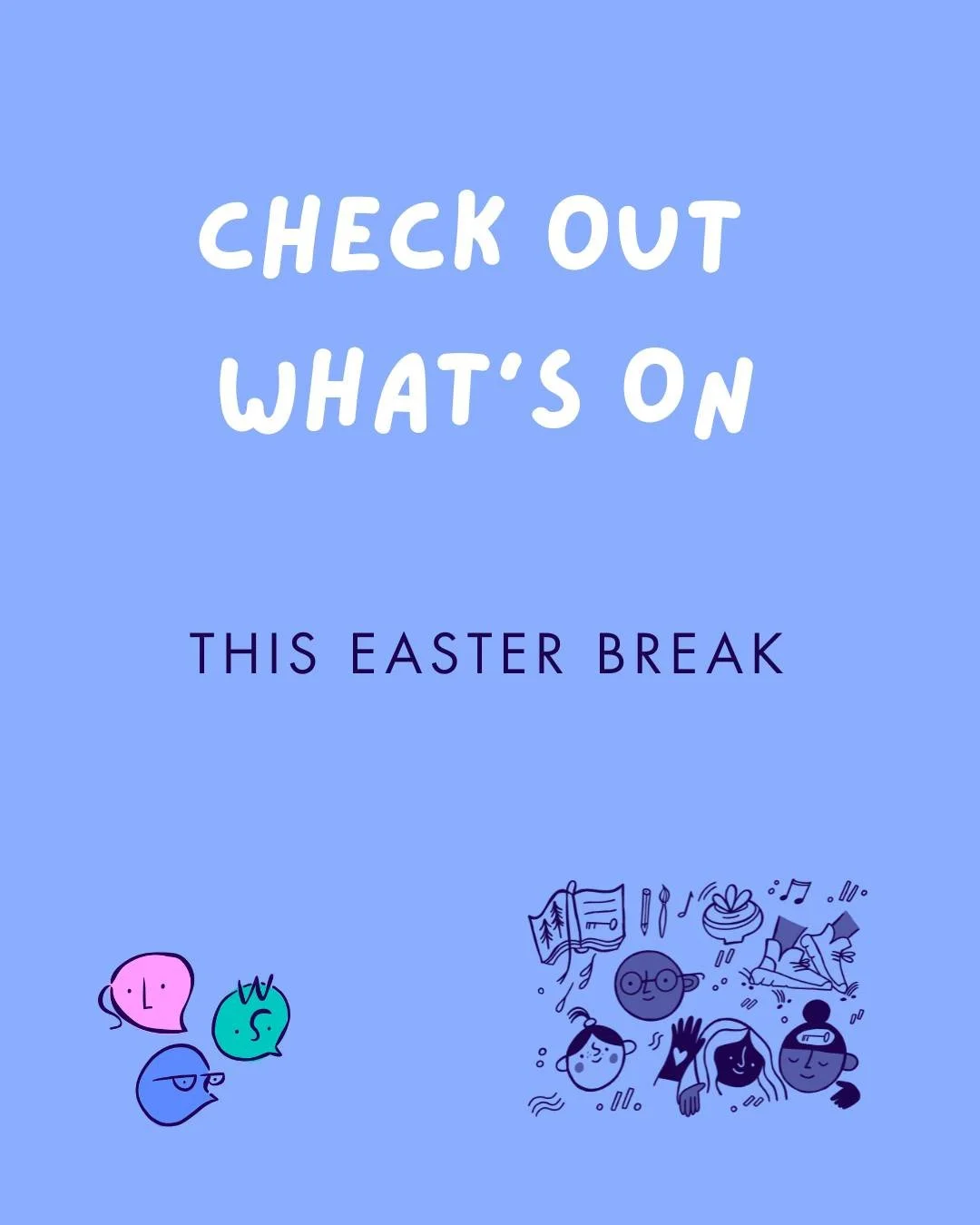 Join us at one of our events this Easter break we have solo and family meet ups. 

Sat 28th
Taffside Sauna
11.45am
SOLD OUT

Sun 29th 
BIG SPRING MEET UP
For all the family
1-3pm
Gabalfa Youth and Community Centre, Cardiff

APRIL: 

Wed 1st
Board Gam