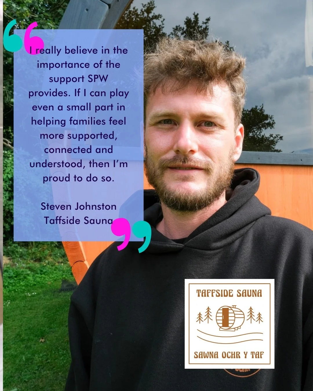Our fabulous partner Steve from Taffside Sauna chats to us about what is on offer at the site and why it's so important to him to support Single Parents. 

Our Taffside Sauna and RAISE van pop-ups are so popular and we are so grateful to Steve's supp