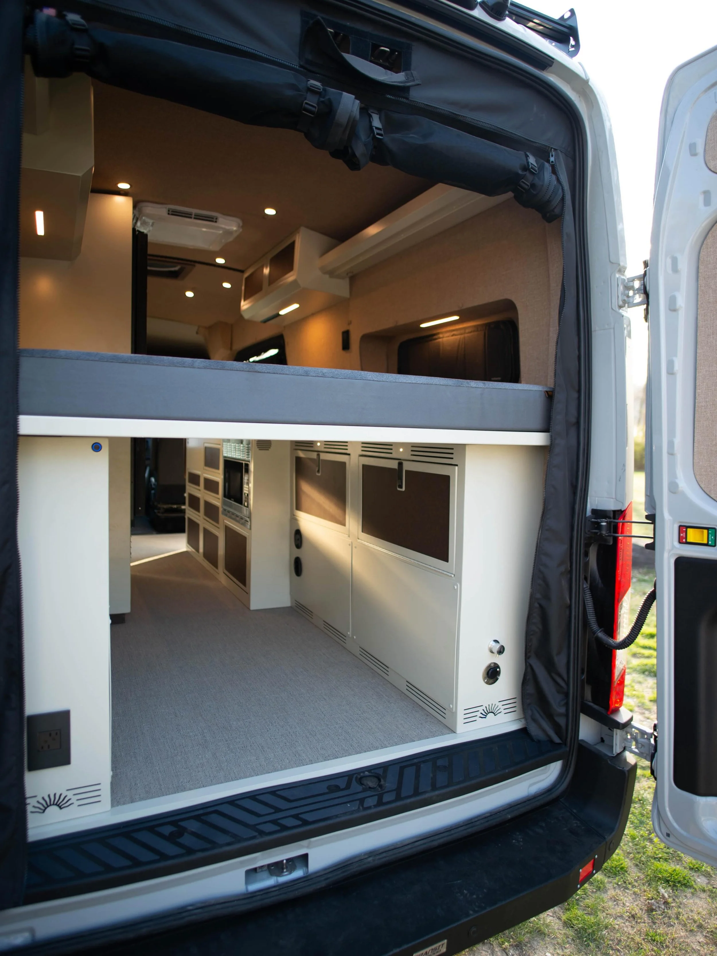 Another one gone 🚀 We had fun designing this custom interior for a Ford Transit. It&rsquo;s got all the goodies. See a full walk through video on our YouTube channel. Link in bio ✌️ #openroad #keepemcoming #fordtransit #fordtransitconversion #vancon