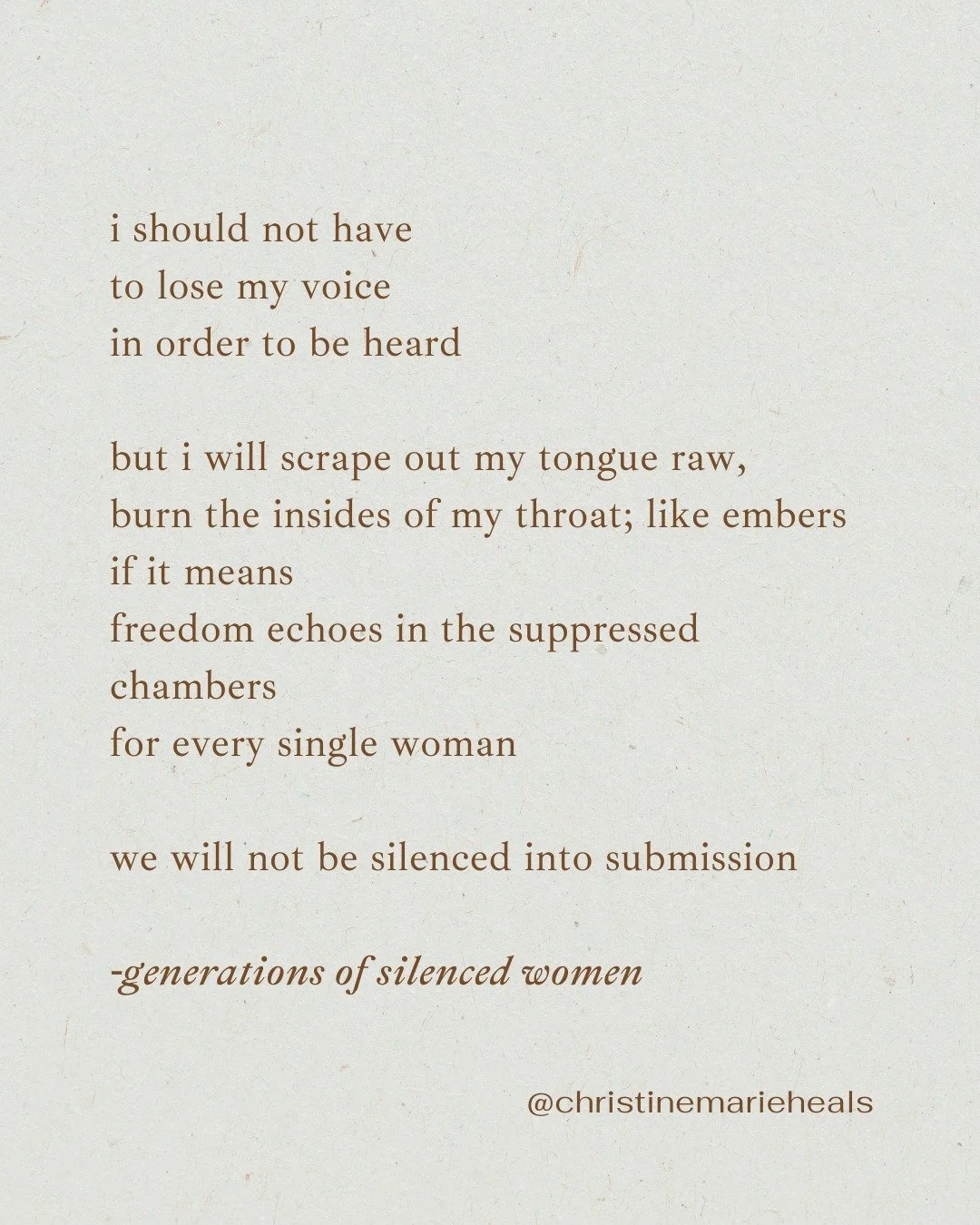 We did not inherit silence. We inherited the will to break it.

#yourvoicematters