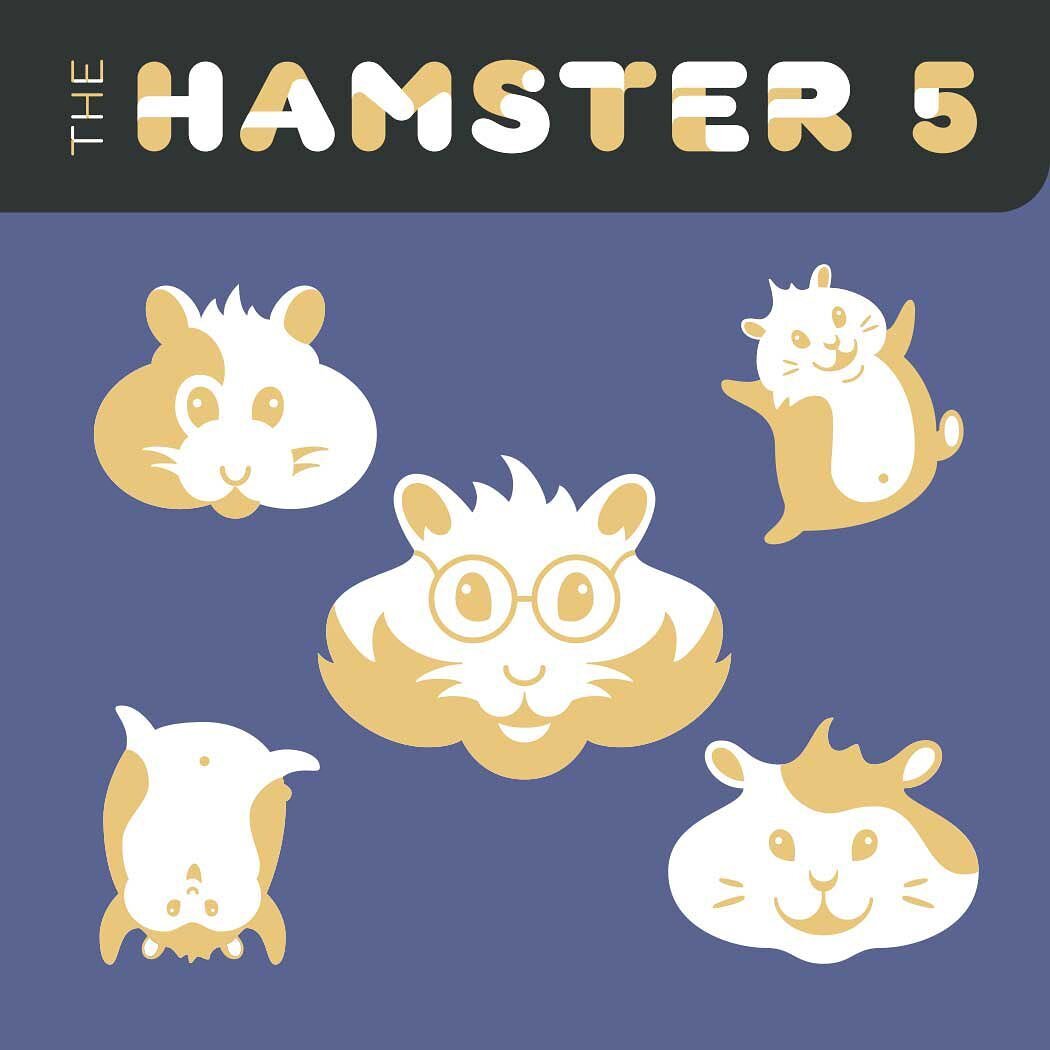 Hamster icons? Yes please! @stitzstudio asked me to design some fun furry faces to complement their new typeface, HAMSTER (to be released in a few short months by Fontwerk). Not only are these cute and filled with character, but they are simplified d