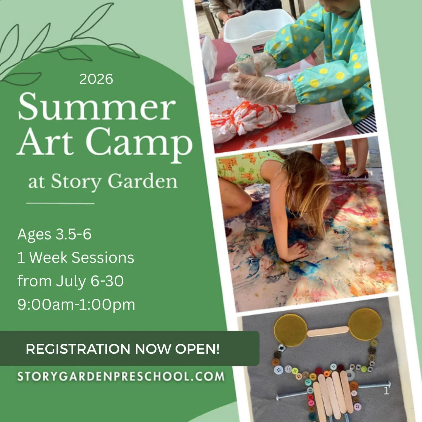 Summer camp registration is now open! Currently enrolled families had first dibs at summer camp spots, so we only have space left in 2 of the weeks of camp. Click the link in profile to secure your space today!