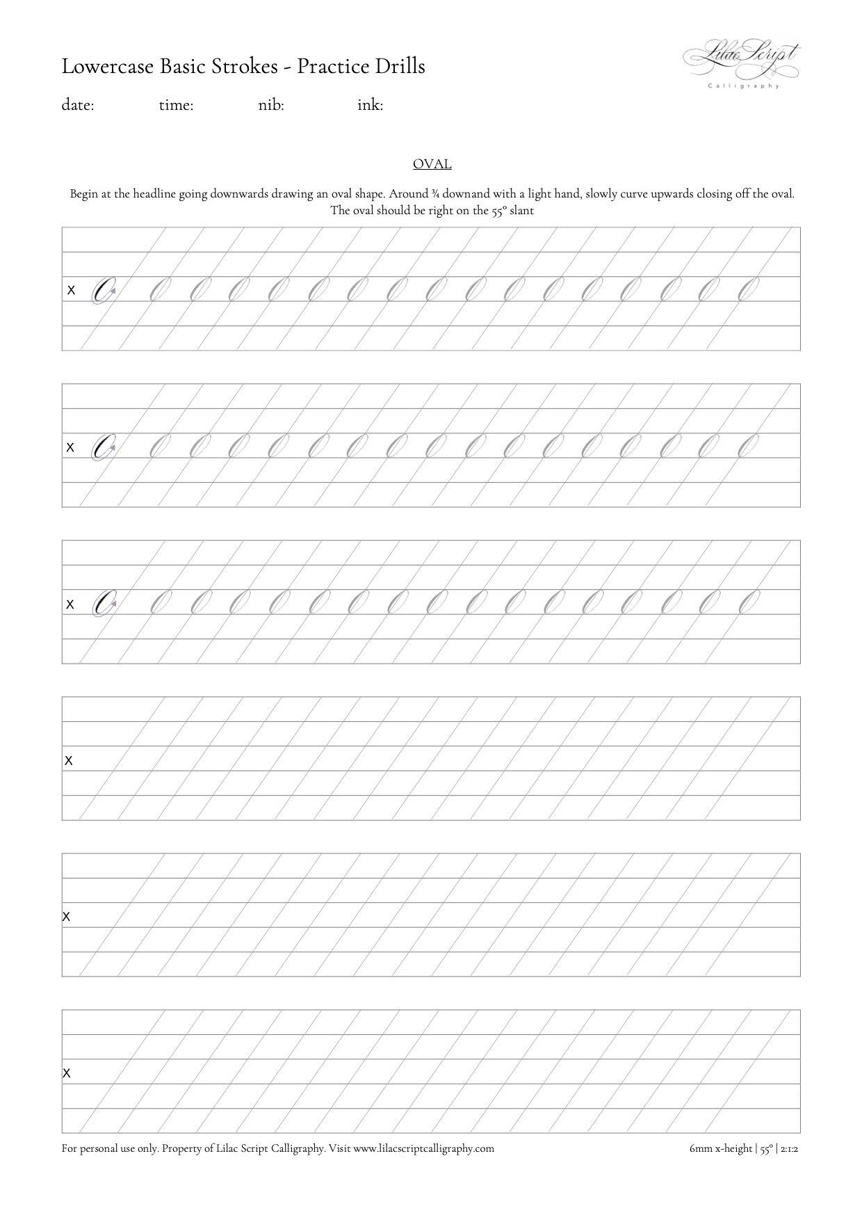 Basic Strokes Oval - Lowercase Copperplate Calligraphy .jpg