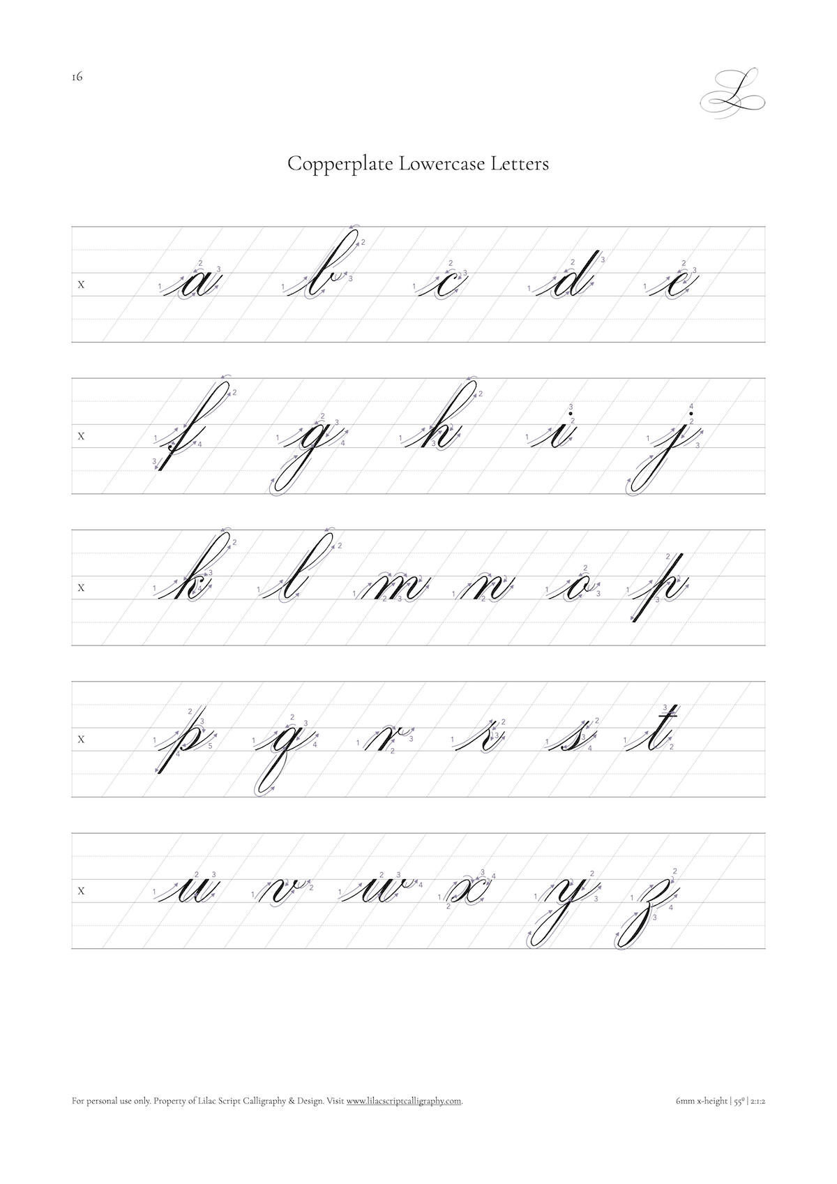 Calligraphy Worksheets and Other Resources | Lilac Script Calligraphy ...