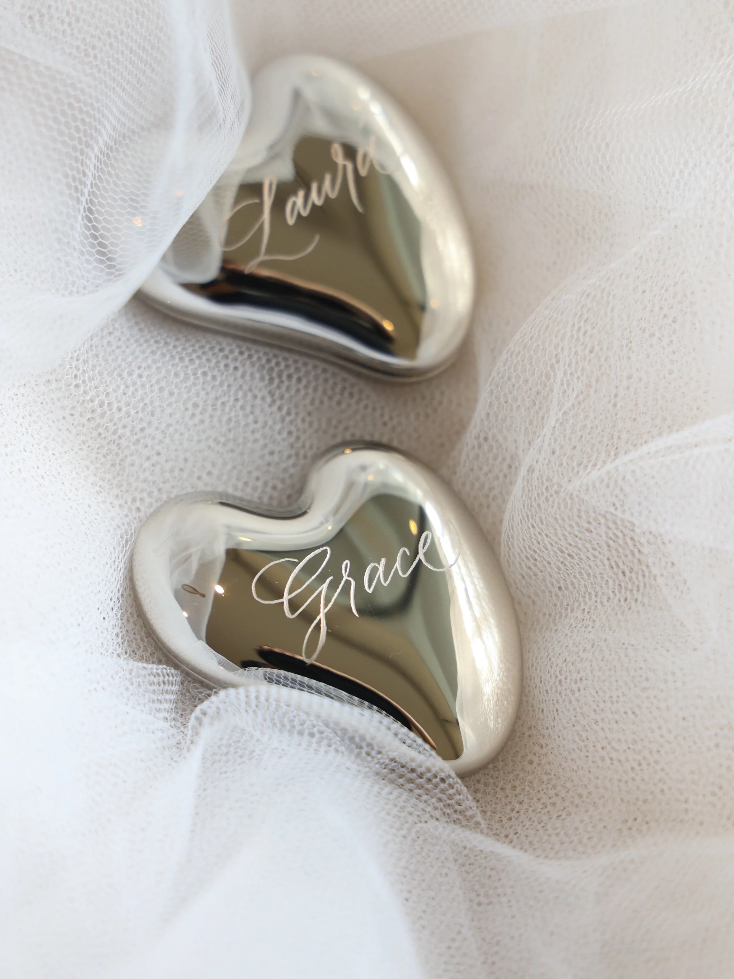 Carry a little luxury with you.

Our personalised heart pocket mirrors are now live on the shop&mdash;hand-engraved with names or initials in your choice of gold or silver. the perfect keepsake for bridesmaids, groomsmen, or anyone you want to spoil.