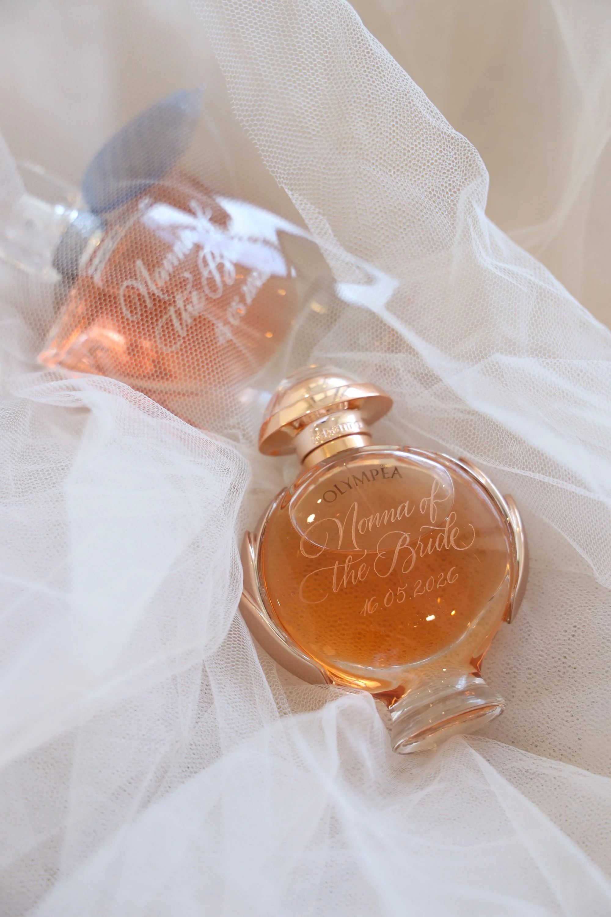 Luxury personalised engraving of wedding keepsake by Sydney calligraphy and engraving artist for a Sydney Bride