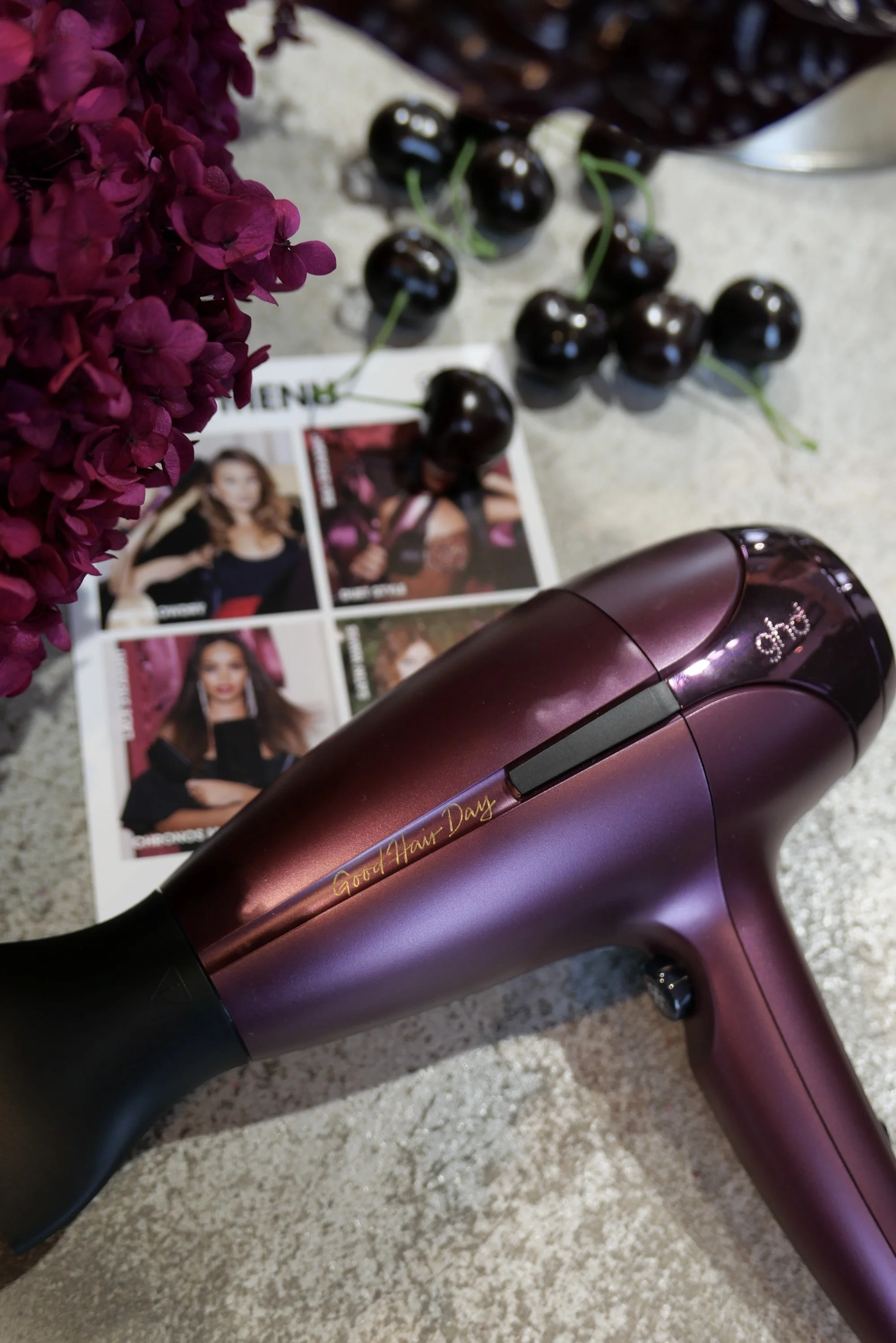 hand engraving of ghd hair dryer completed on live engraving media launch
