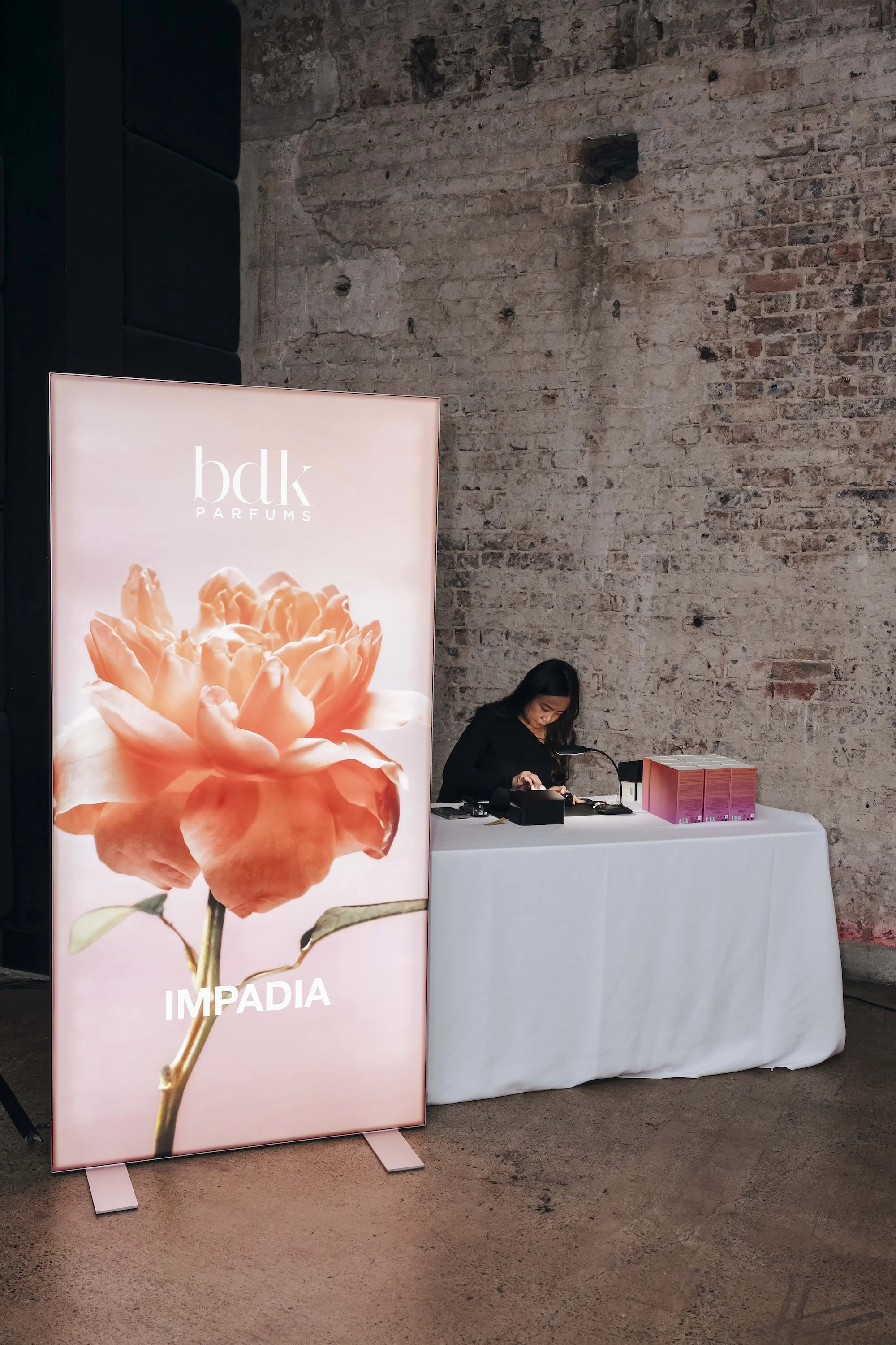 live engraver onsite for BDK Parfums engraving event