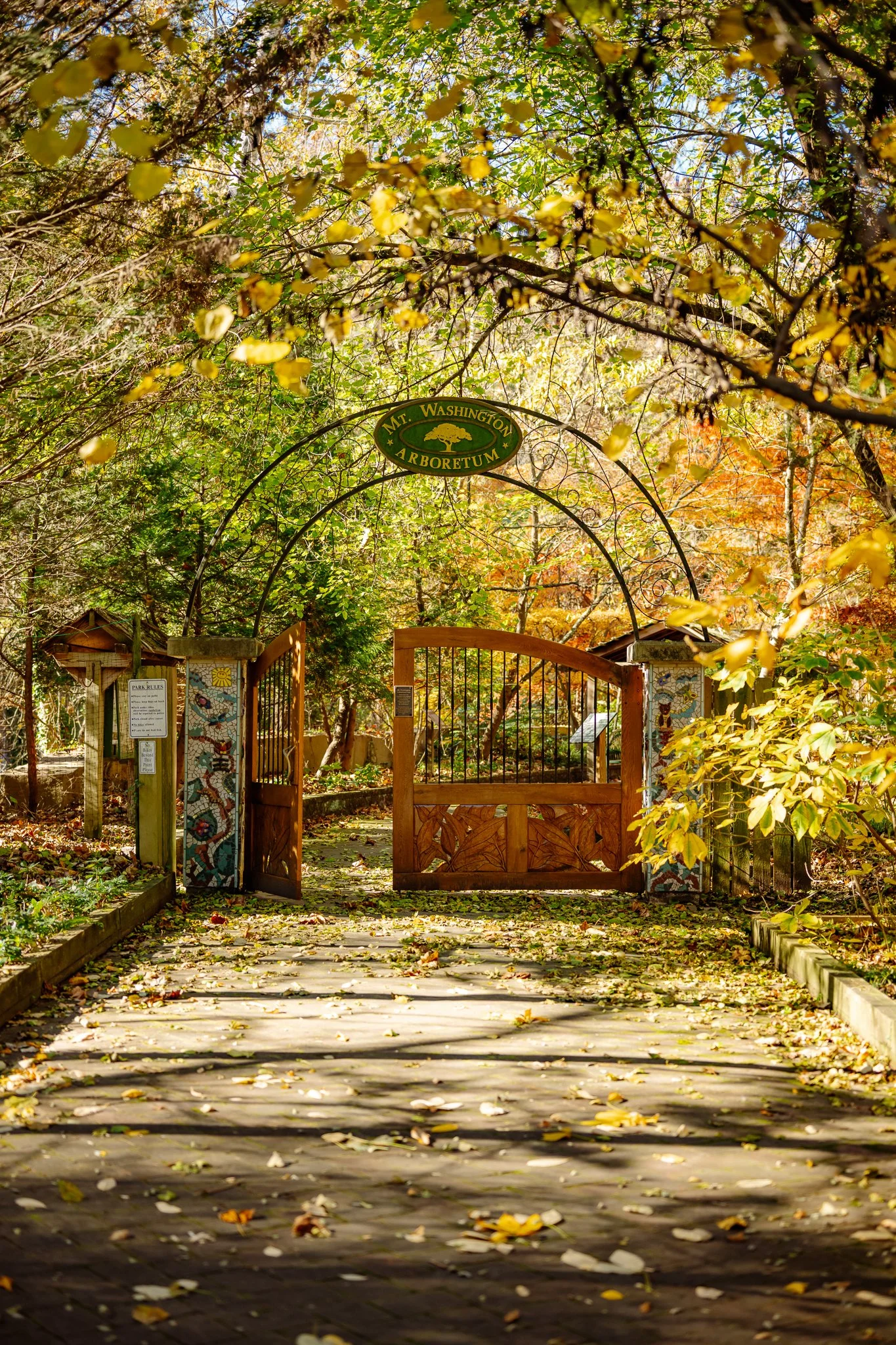 Arboretum entrance in fall