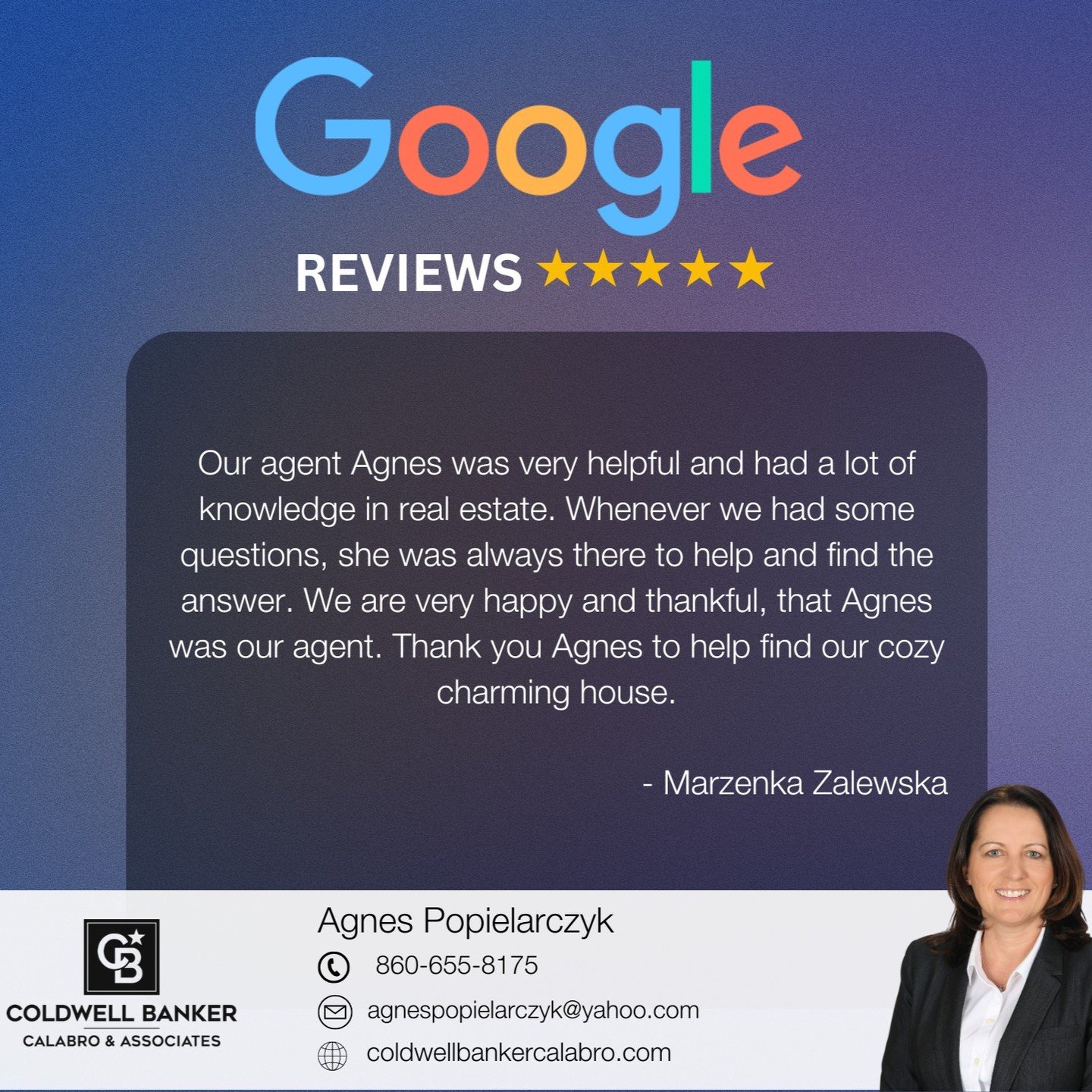 Thank you to our wonderful clients for your reviews! We appreciate every single one 😊 And great job Agnes!!!
