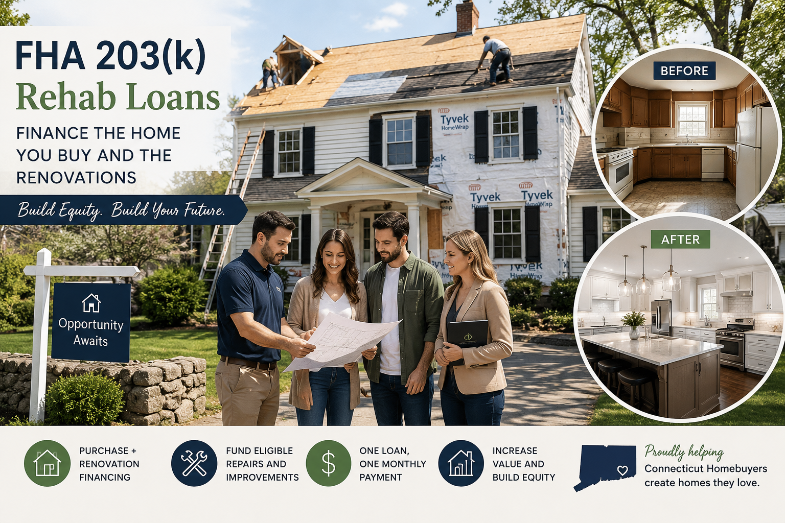 How FHA 203(k) Rehab Loans Work in Connecticut
