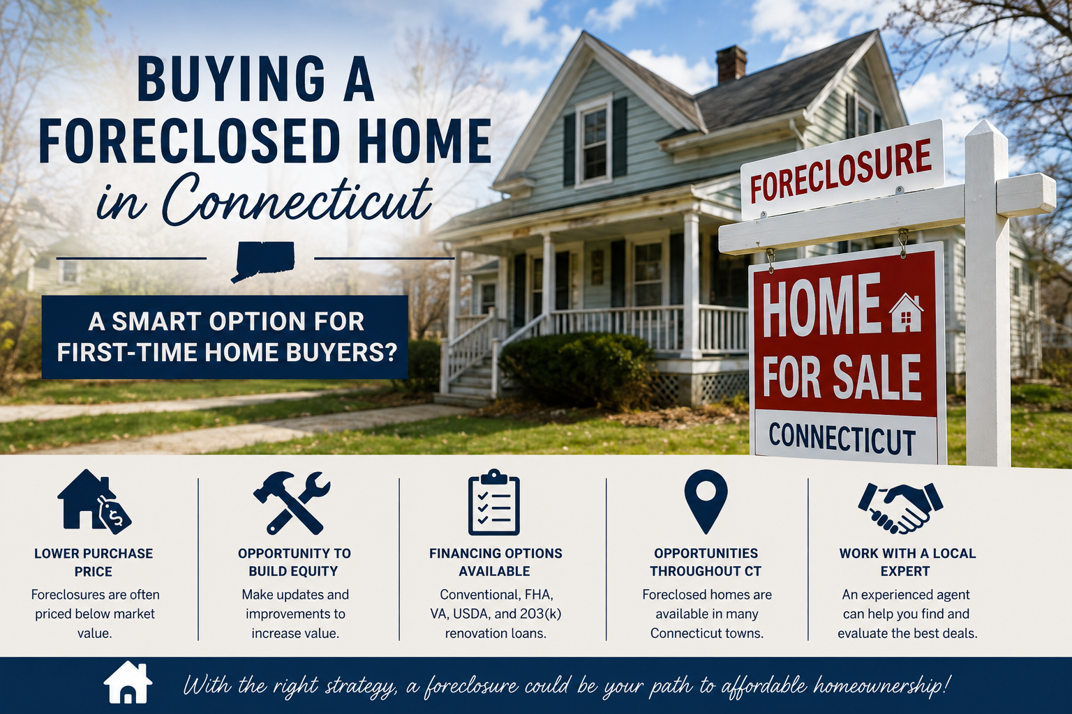 🏡 Is Buying a Foreclosed Home in Connecticut a Smart Choice for First-Time Home Buyers?