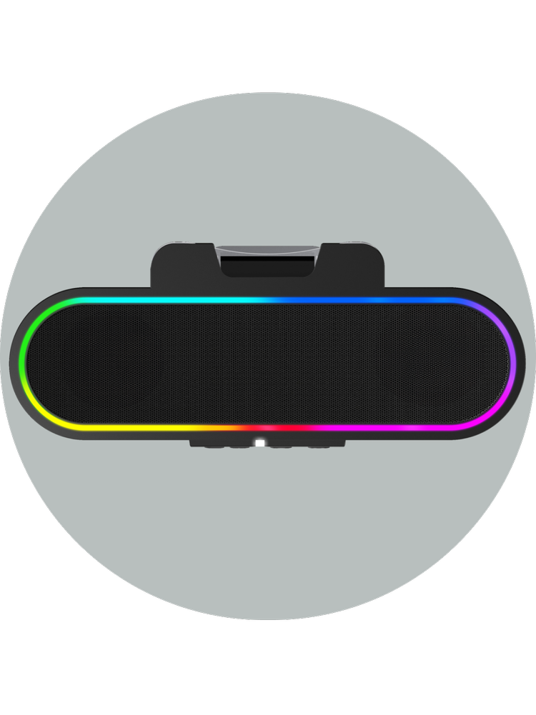 CA-2890GX PC gaming speaker bar with full RGB LED lighting, front view