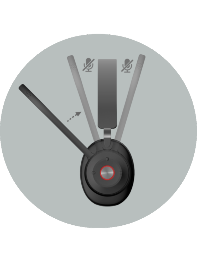HS-2000BT lift-to-mute boom microphone