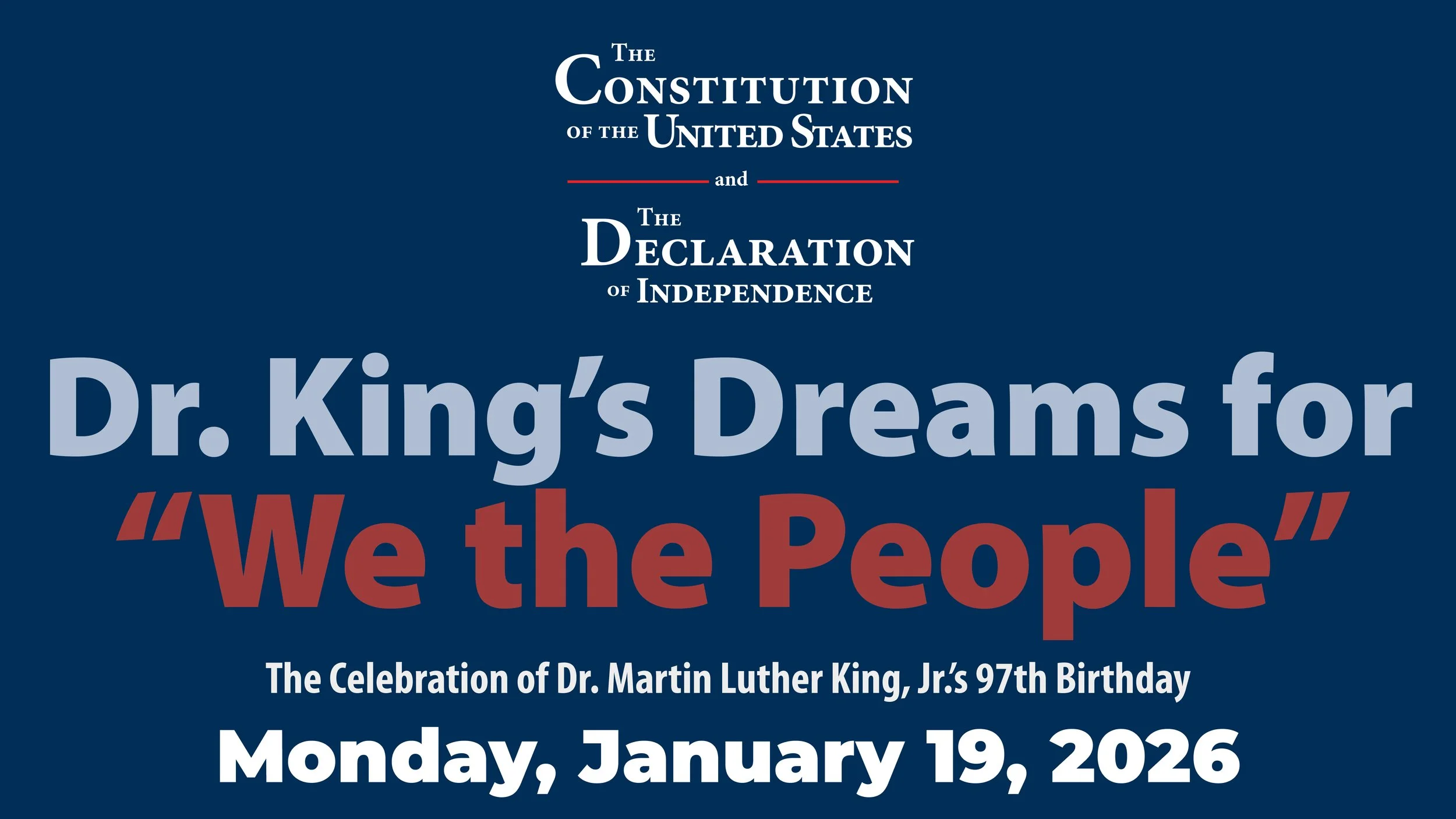 The Martin Luther King, Jr. Birthday Committee of Bergen County
proudly presents a celebration of
Dr King’s Dreams for “We the People” | 
January 19, 2026 | 
Temple Emeth | Teaneck, New Jersey
