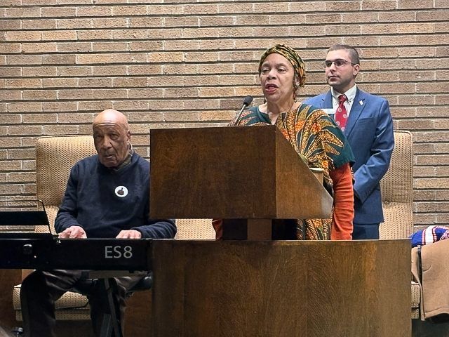 Singing of the Negro Anthem - Lift Every Voice and Sing Led by Charles Warren and Valerie Johnson
Dr King’s Dreams for “We the People” | 
January 19, 2026 | Photo by Robert G. Wright ©2026
