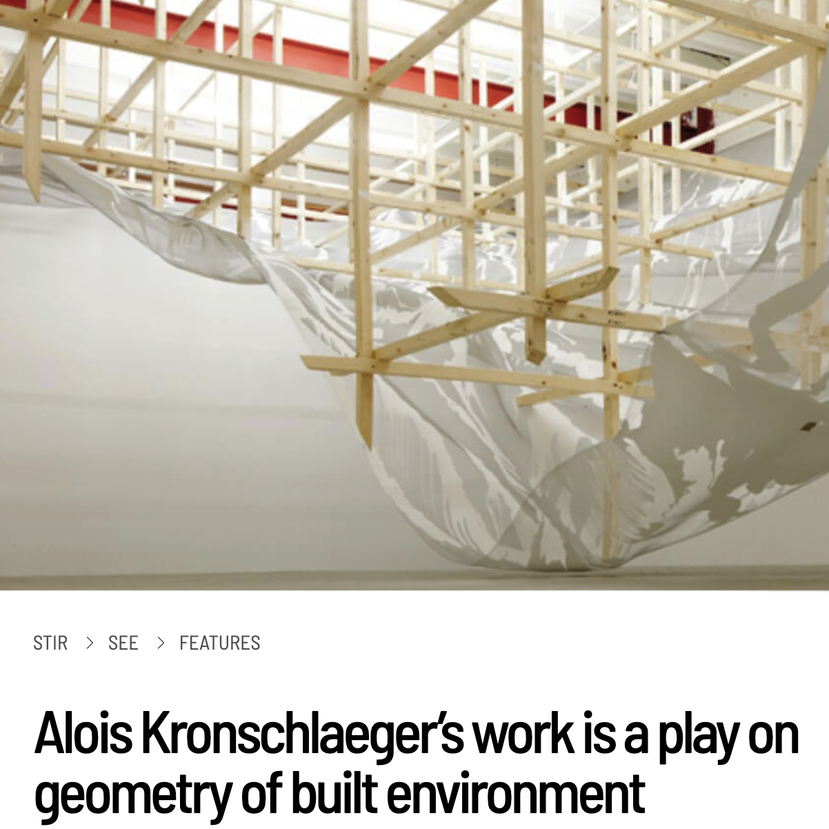 The site-specific sculptural installations by the Austria-born artist Alois Kronschlaeger disturb the geometry of the built environment to explore light, space, and time.
by Dilpreet Bhullar
Published in STIR world on : Feb 17, 2022