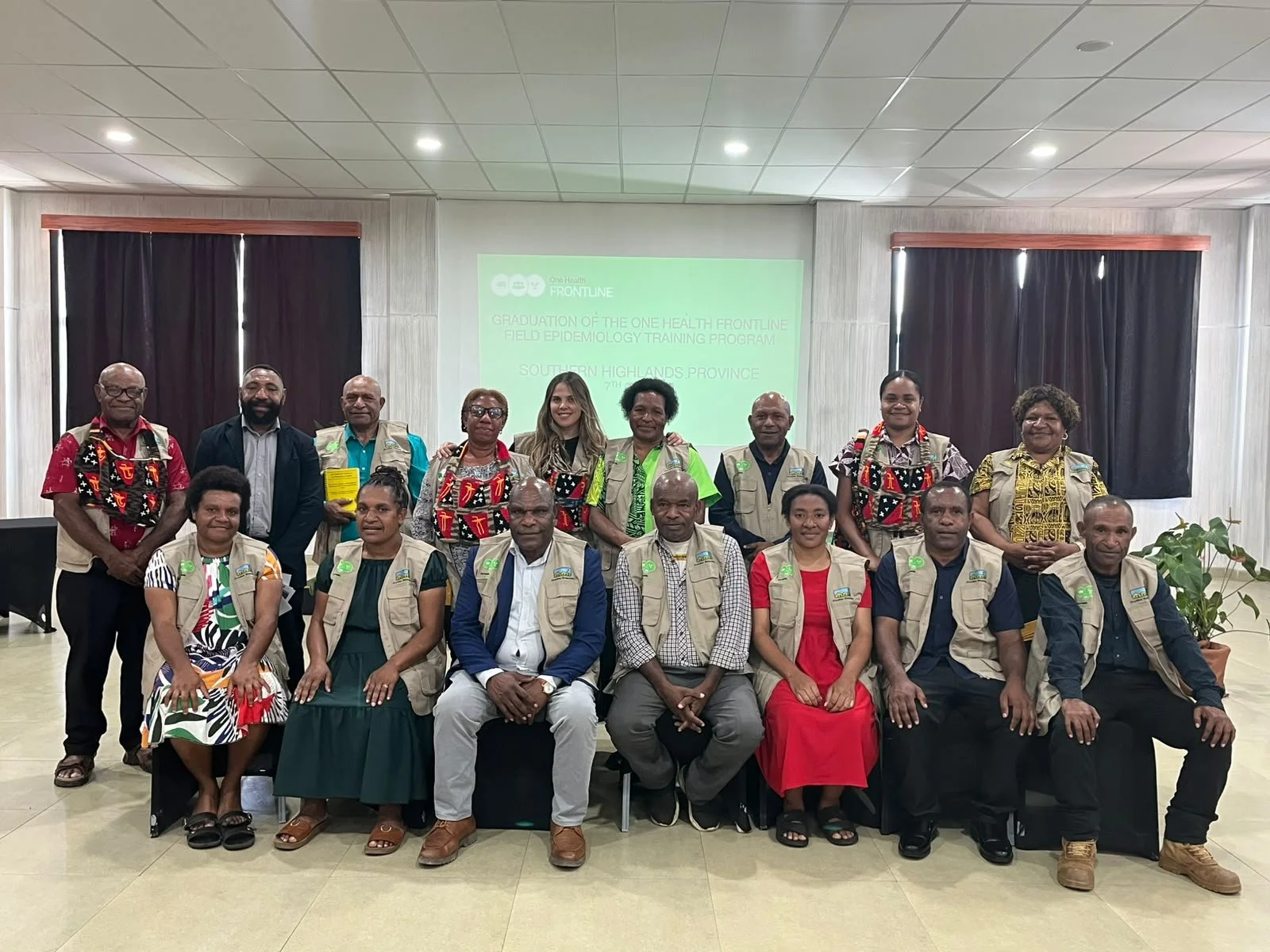 Nine frontline workers from PNG's Southern Highlands graduate from One Health FETP
